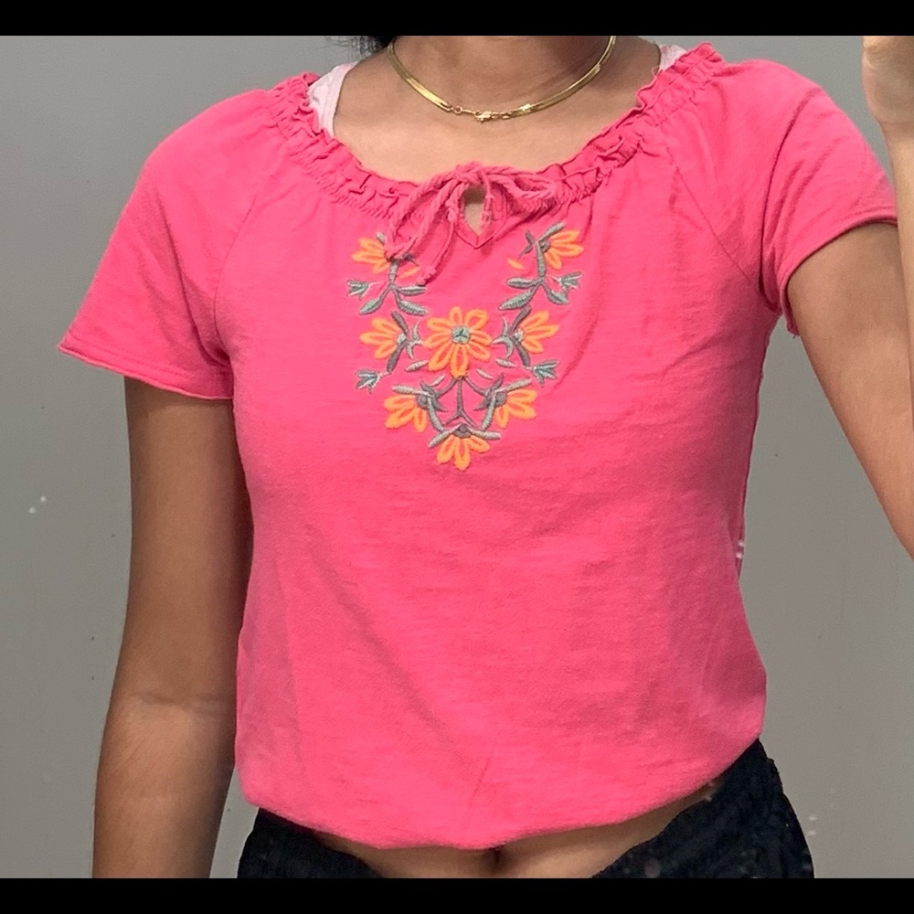 XS/S (7/8) Pink Short Sleeve Top